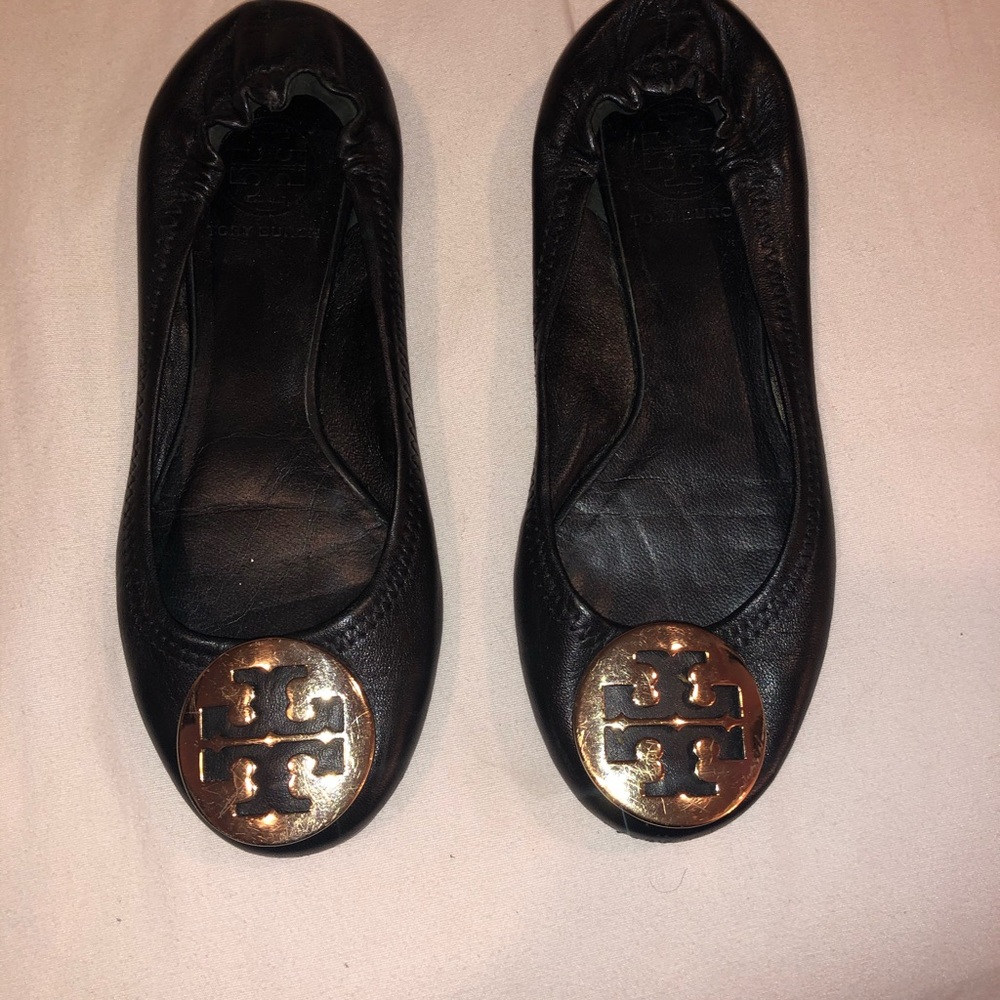 Tory Burch Minnie Travel Leather Ballet Flats